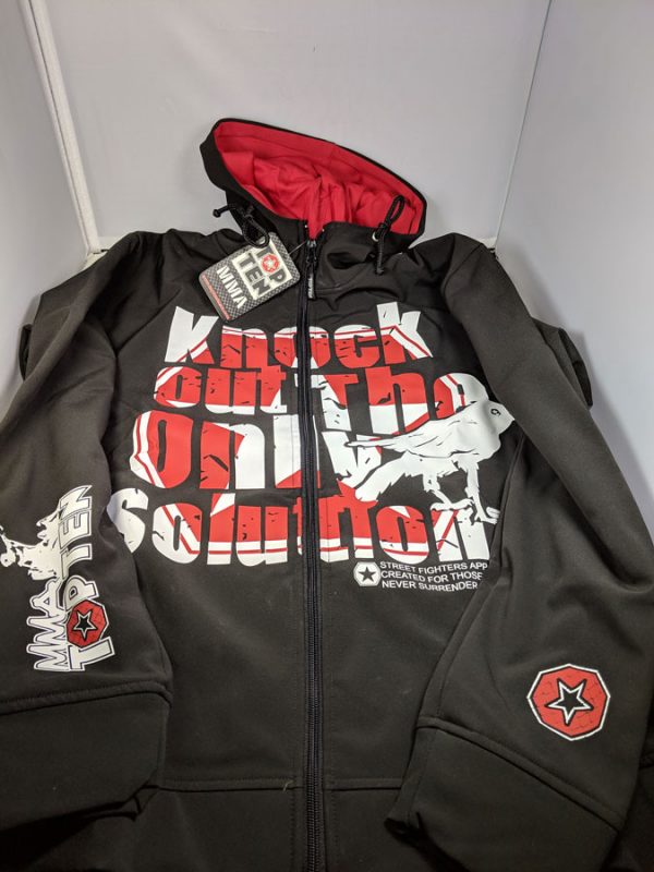 Top Ten Knockout Hoodie - Black White Red